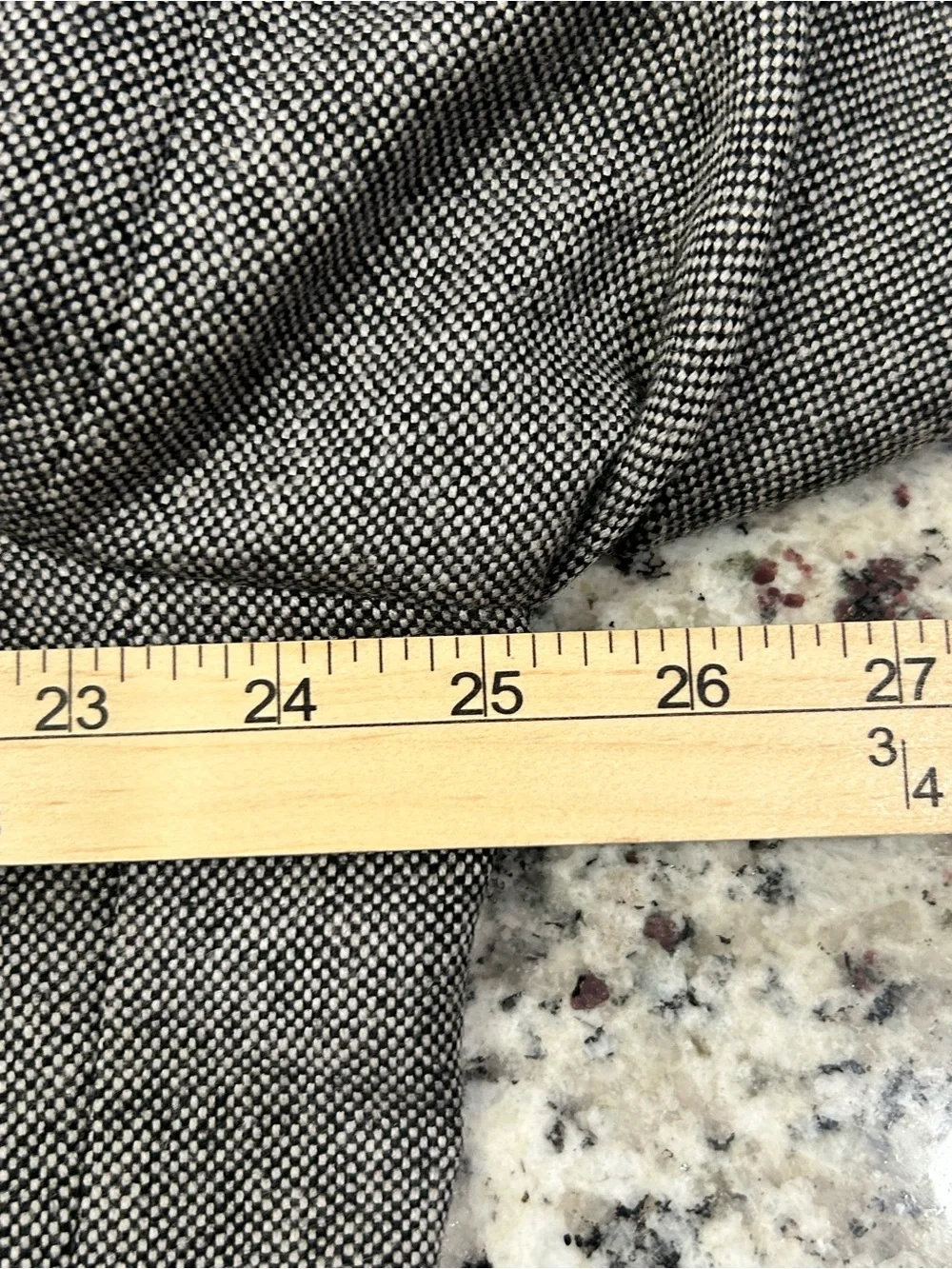 Stafford Merino Wool Gray Black White Men’s 2-Button Sport Coat 50R Classic Fit‎